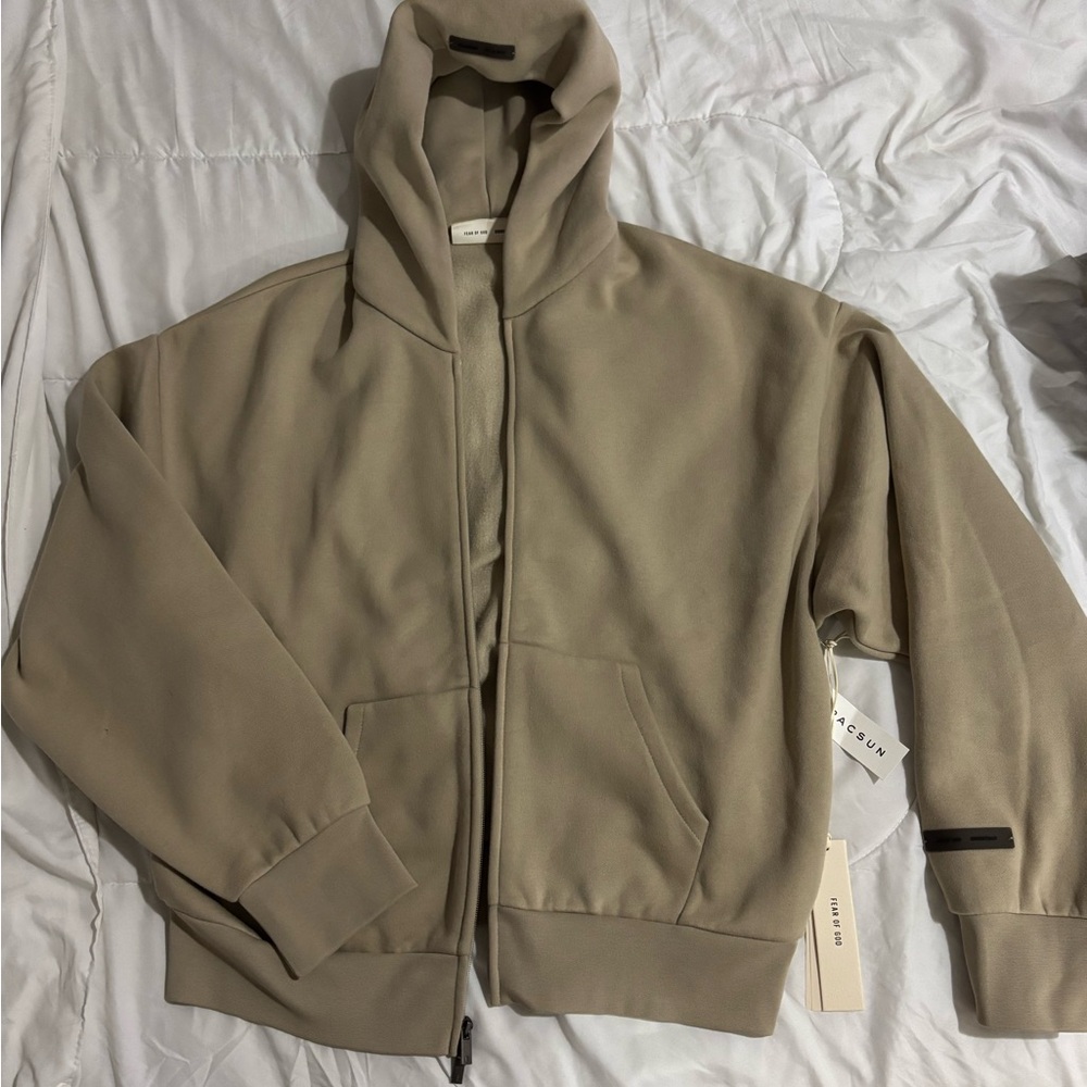 Fear of God Beige Full-Zip Hoodie
